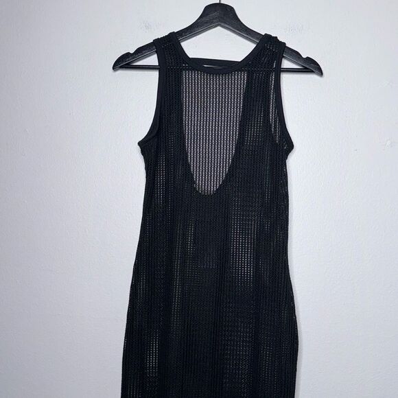 MIKEN Low-Back Midi Dress Swim Cover-Up Black Size XS - Picture 7 of 12